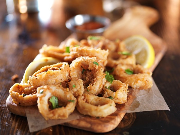 Calamari squid food