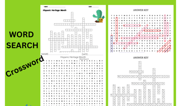 Hispanic heritage month crossword puzzle