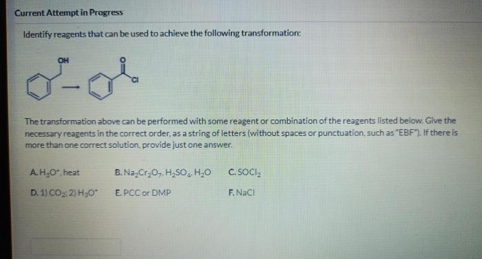 Identify the reagents that will achieve the following transformation