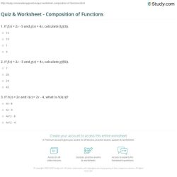 Function composition worksheet answer key